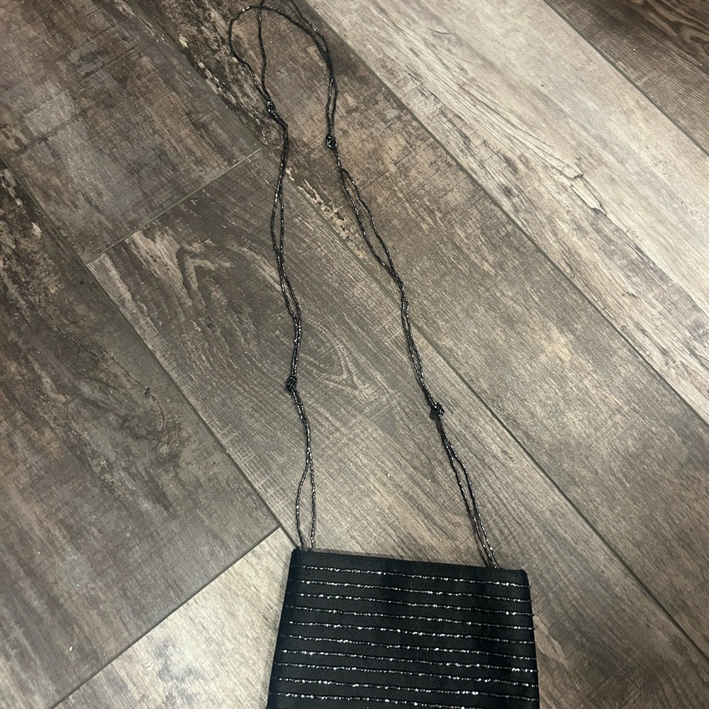 Black Mini Bag with Silver Accents